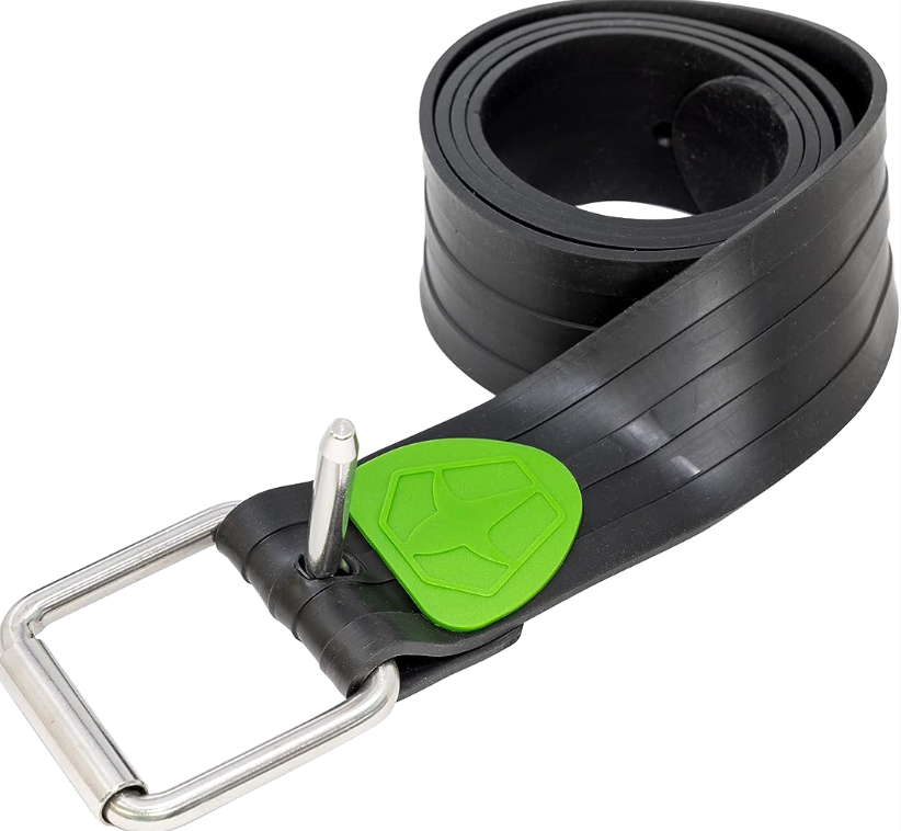 Rubber weight belt
