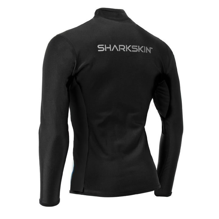Chillproof Long Sleeve Full Zip Men Black/Black Back