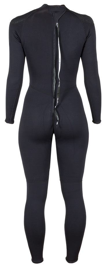 Back of Black / Purple Wetsuit