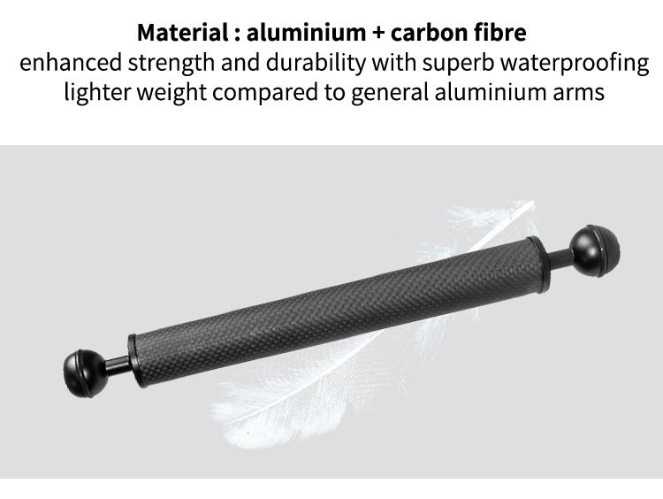 Carbon Fiber Tray Arms - 10 & 12 inch (Positive Buoyancy)