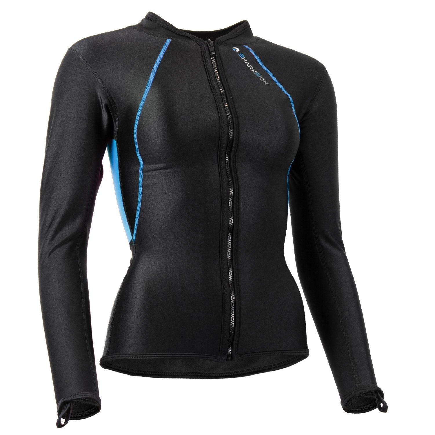 Chillproof Long Sleeve Full Zip Women Black/Blue