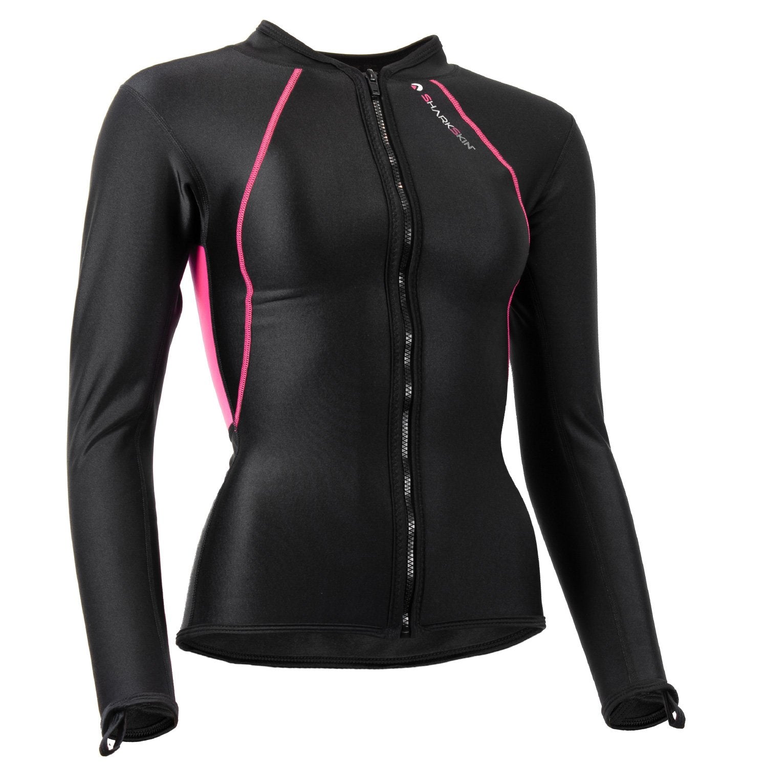 Chillproof Long Sleeve Full Zip Women Black/Pink