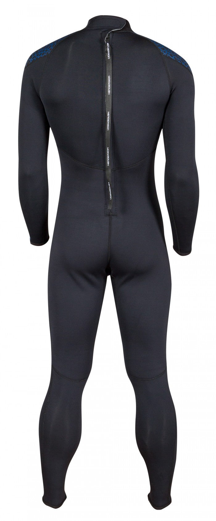 Back of Black / Blue Wetsuit