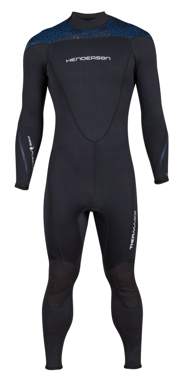 front of Black / Blue Wetsuit