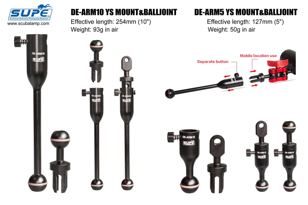 Detachable Arms (5in & 10in)